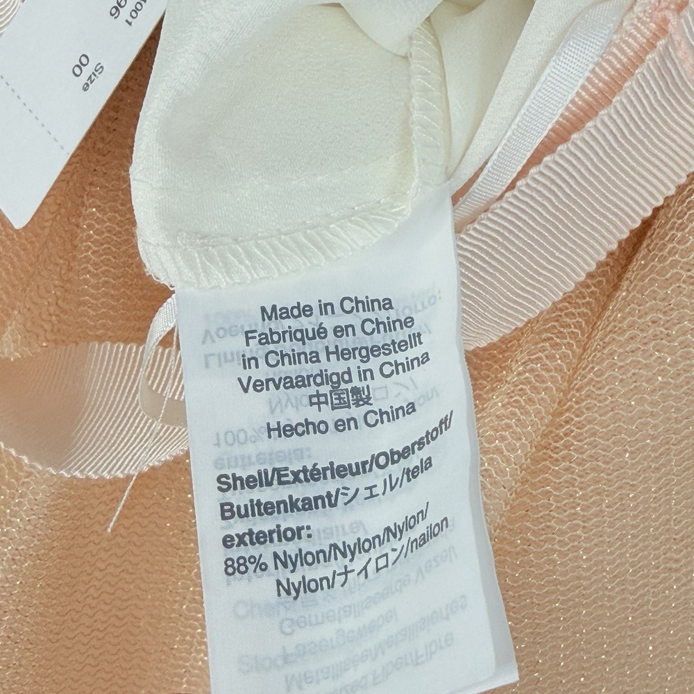 J.Crew Tulle Ball Skirt in Pale Buff Gold Pleated Ribbon Belt A-line Maxi Sz-00 - Picture 11 of 16
